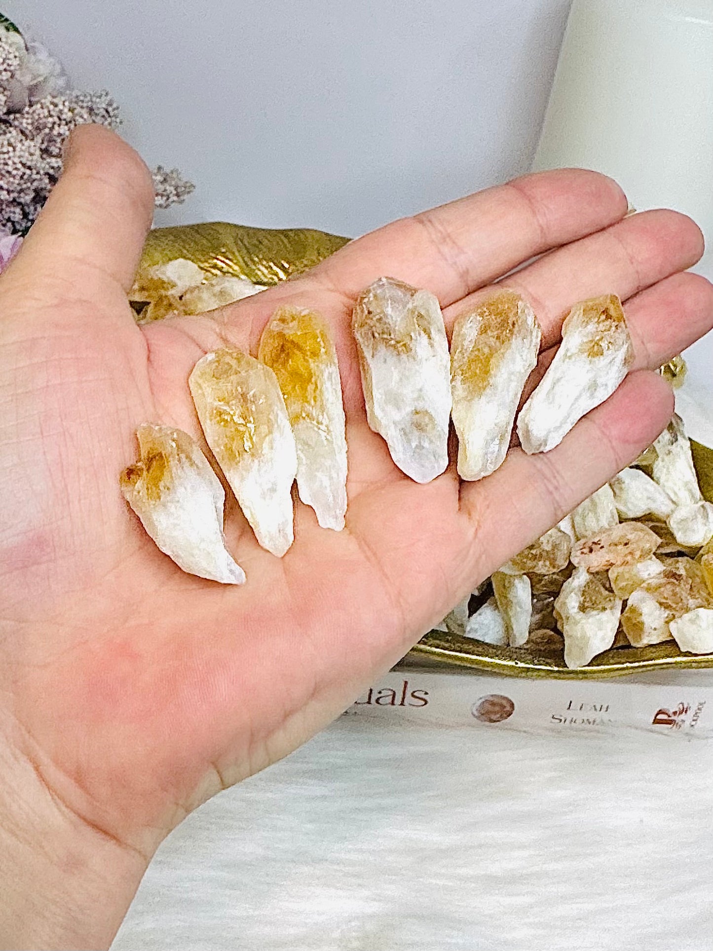 Rough Citrine Small Points ~ 2 pieces for $1