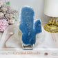 Blue Coral Fossil Specimen Slab on Stand 11.5cm