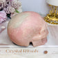 Large Pink Opal Carved Skull 10cm 828g