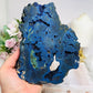 High Grade Azurite Slab with Malachite Inclusions on Stand 693g