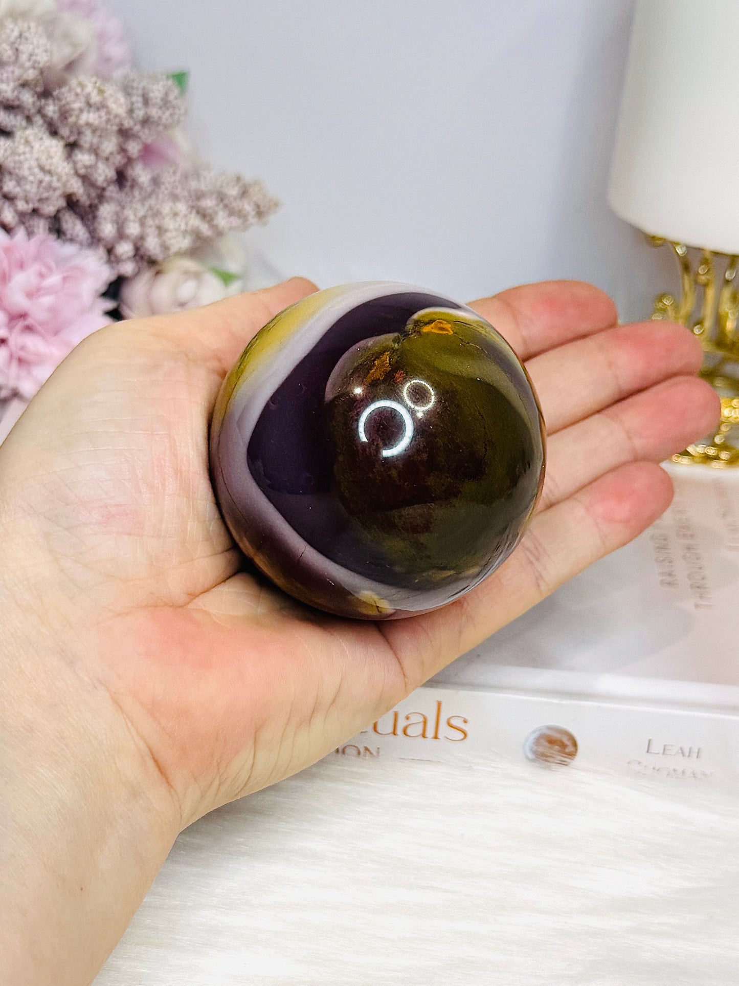 Mookaite Jasper Sphere on Stand 297g