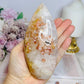 Large Flower Agate Druzy Freeform 14cm 522g