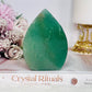 Gorgeous Green Aventurine Carved Flame | Freeform 10cm