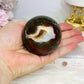 Druzy Red Moss Agate Sphere on Stand 303g