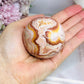 High Grade Crazy Lace Agate Sugar Druzy Sphere On Stand 242g