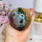 Large Ocean Jasper Sphere On Stand 516g