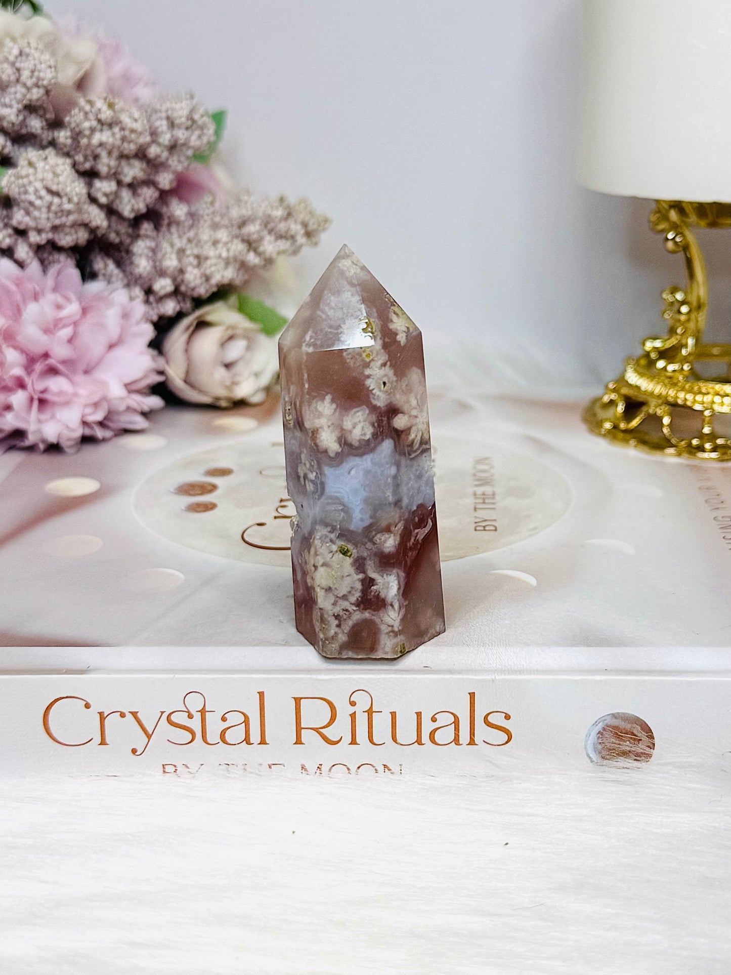 Flower Agate Tower 7cm