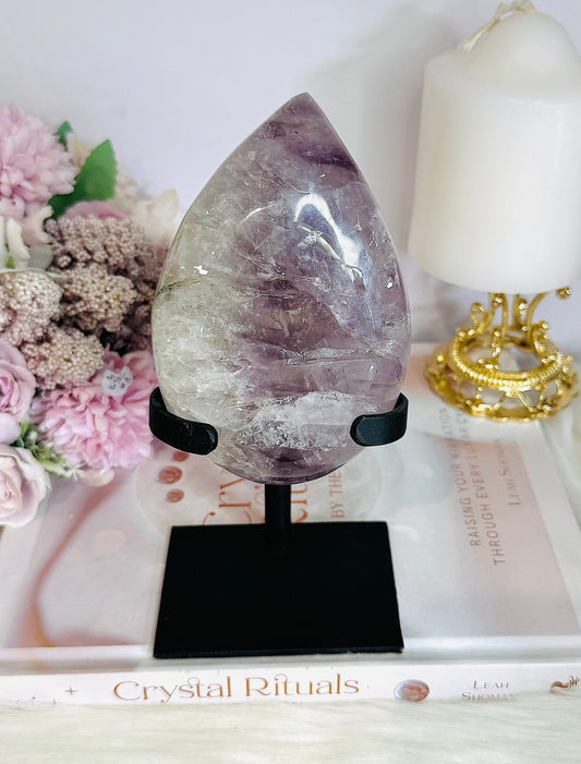 Polished Chunky Amethyst Flame | Freeform on Stand 17cm 683g