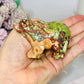 Money Agate Carved Bear 8cm