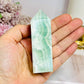 Pistachio Calcite Druzy Tower 9cm