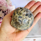 Gorgeous Natural Large Grape Agate Sphere 314grams On Stand