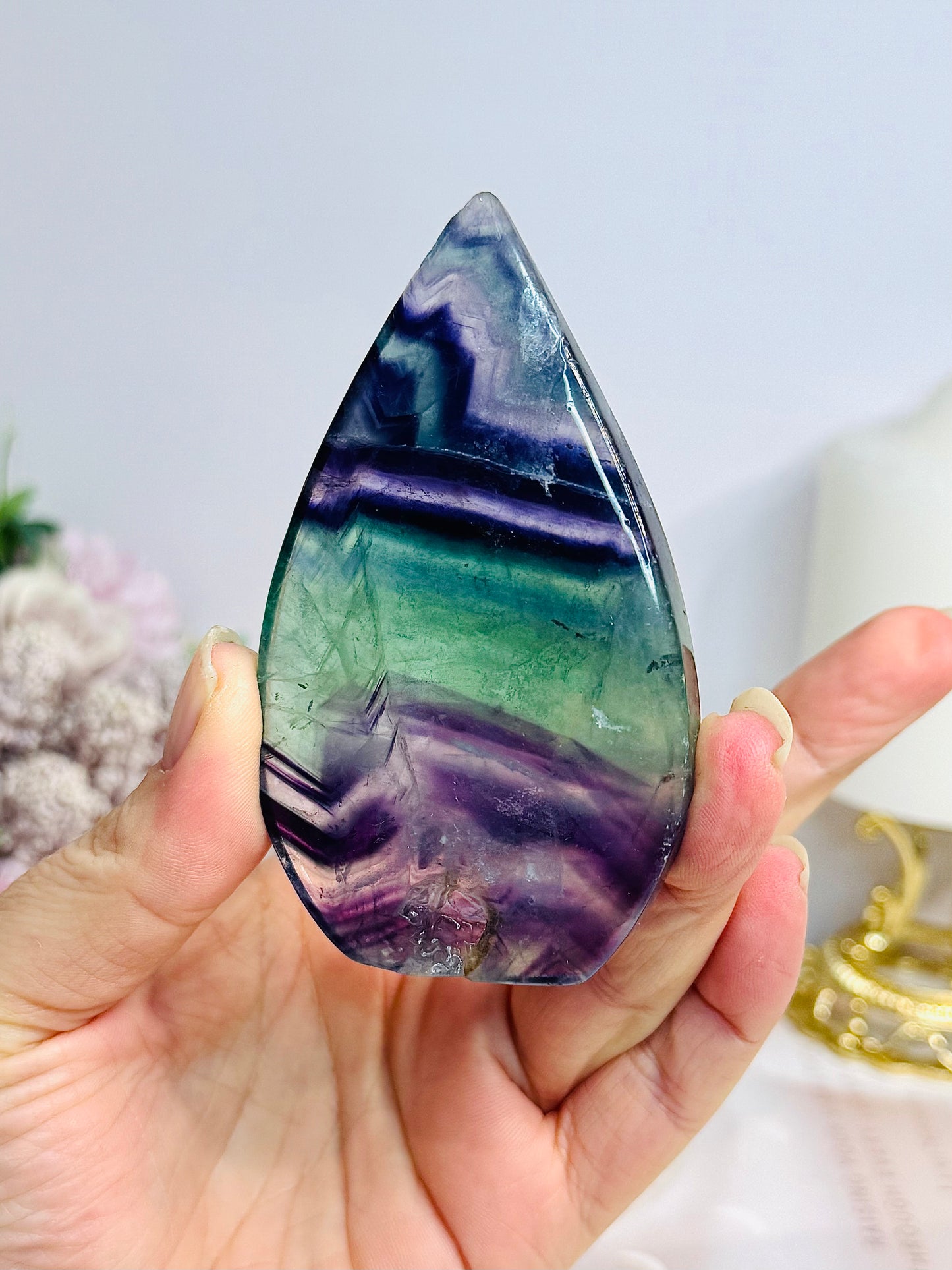 High Grade Fluorite Flame 9cm