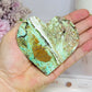 Natural Variscite Carved Heart on Stand 8.5cm