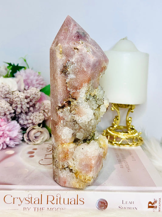 Large Druzy Pink Amethyst Tower 17.5cm