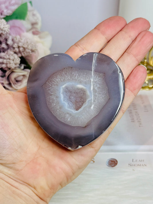 Druzy Agate Heart 186g