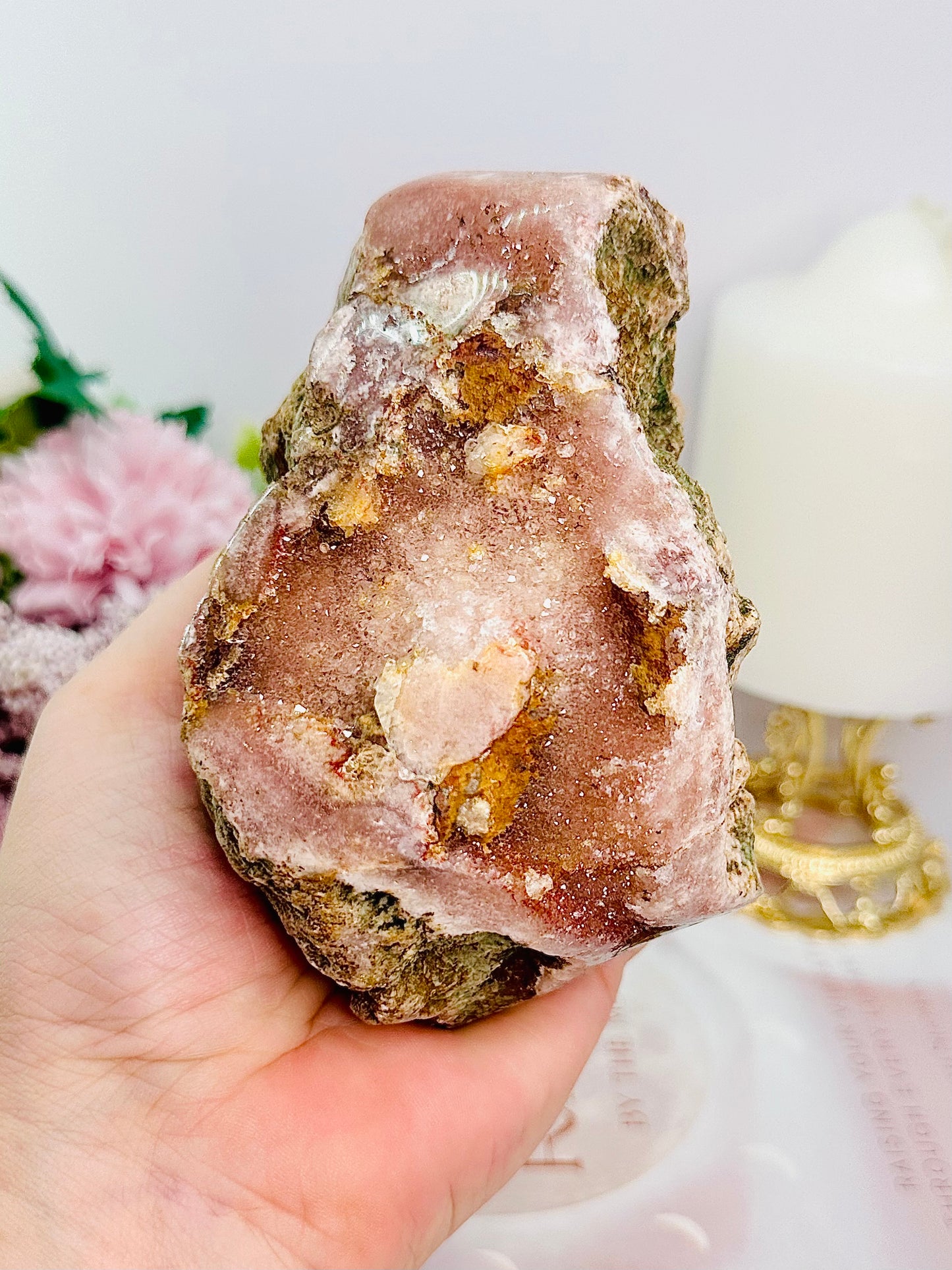 Calming & Cleansing - Over Half a KG Pink Amethyst Druzy Freeform From Argentina