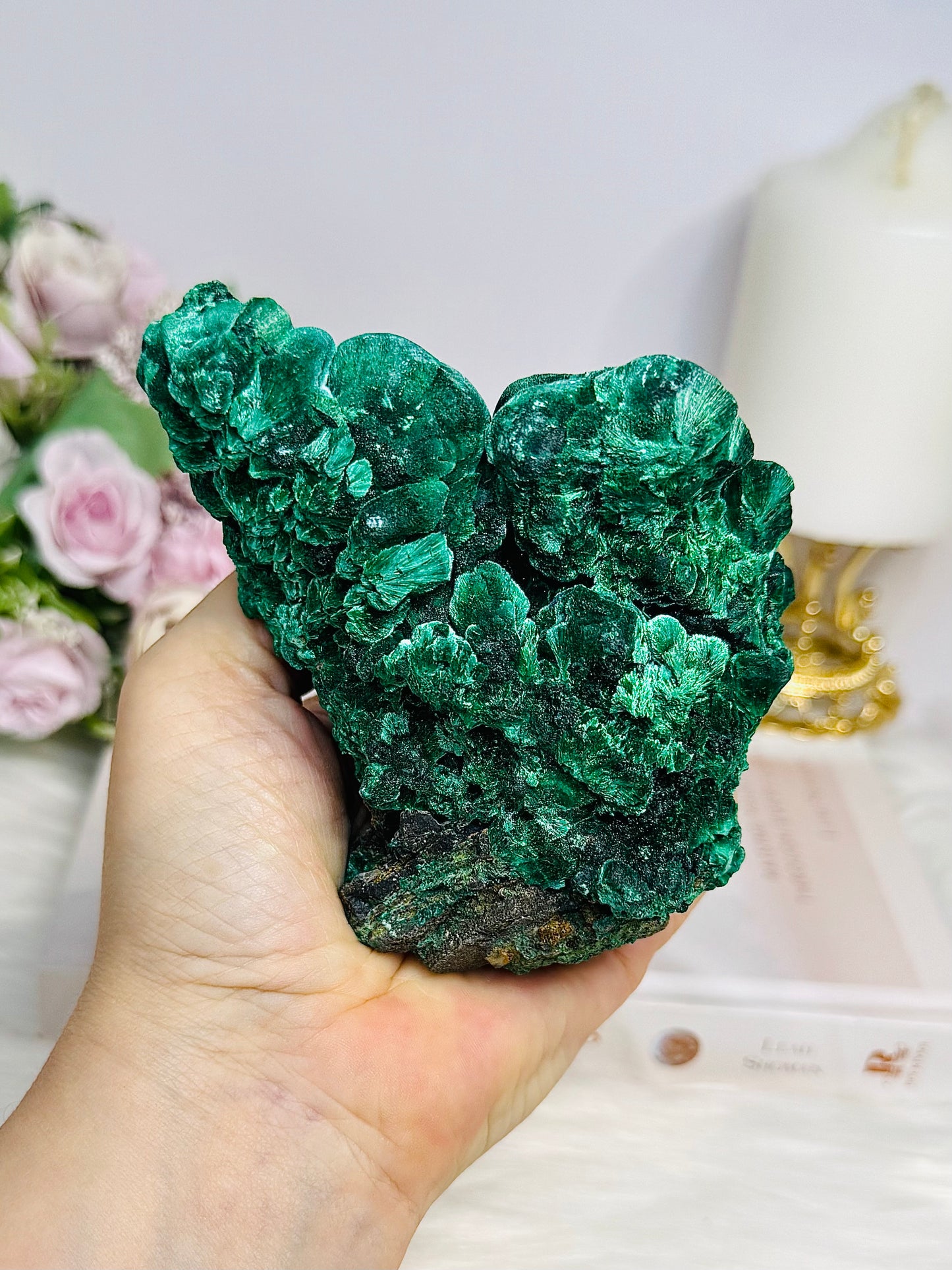 High Grade Botryoidal Velvet Malachite Specimen 10cm 467g