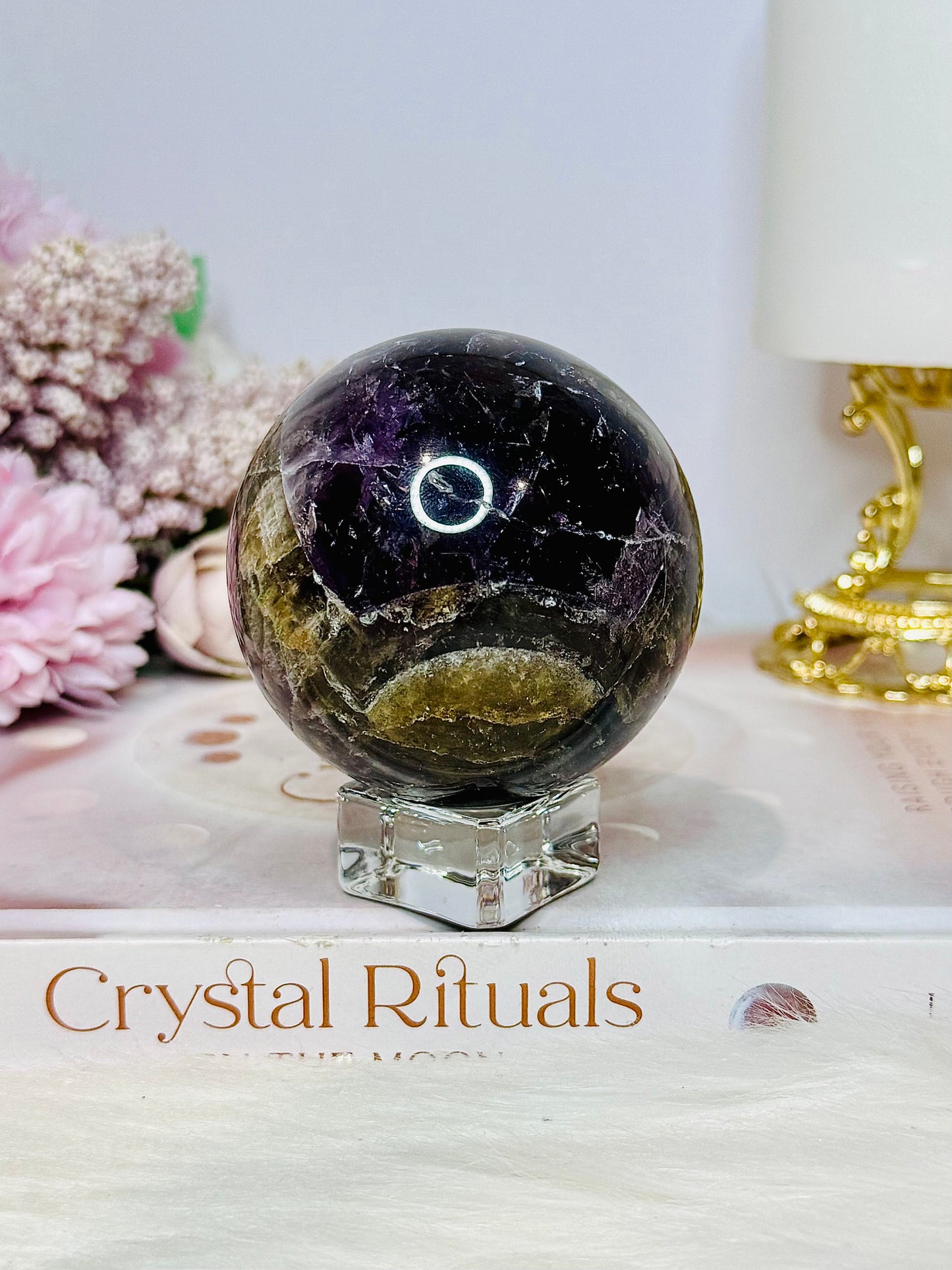 Rare Super Seven Sphere on Stand From Brazil Large 355g