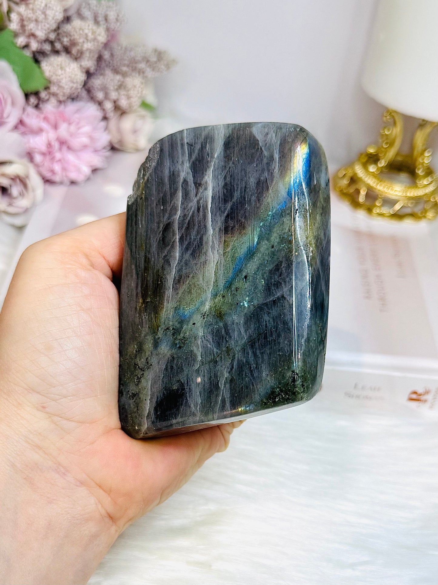 Labradorite Freeform with Purple Flash 9.5cm ~ Chip on side Discounted