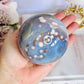 Rare & Incredible Large Green & Blue Flower Agate Sphere On Stand 671grams