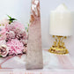 Stunning 18cm Tall Pink Amethyst Obelisk | Tower From Brazil