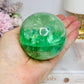 Large Green Fluorite Sphere Full of Rainbows 557g