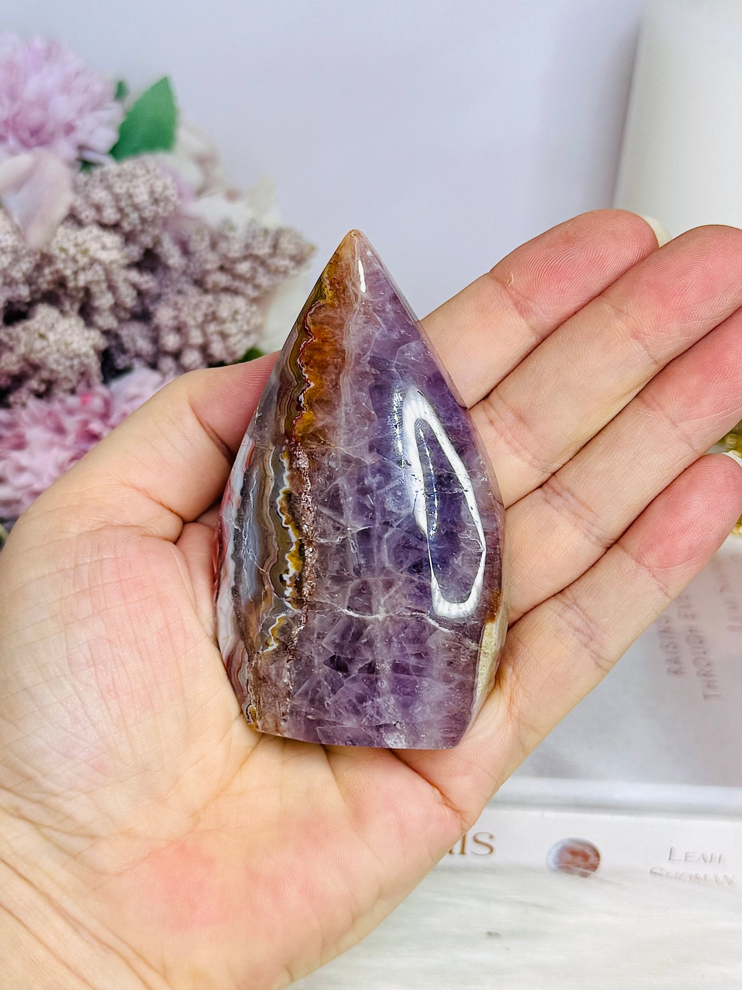 Amethyst X Agate Flame 8.5cm