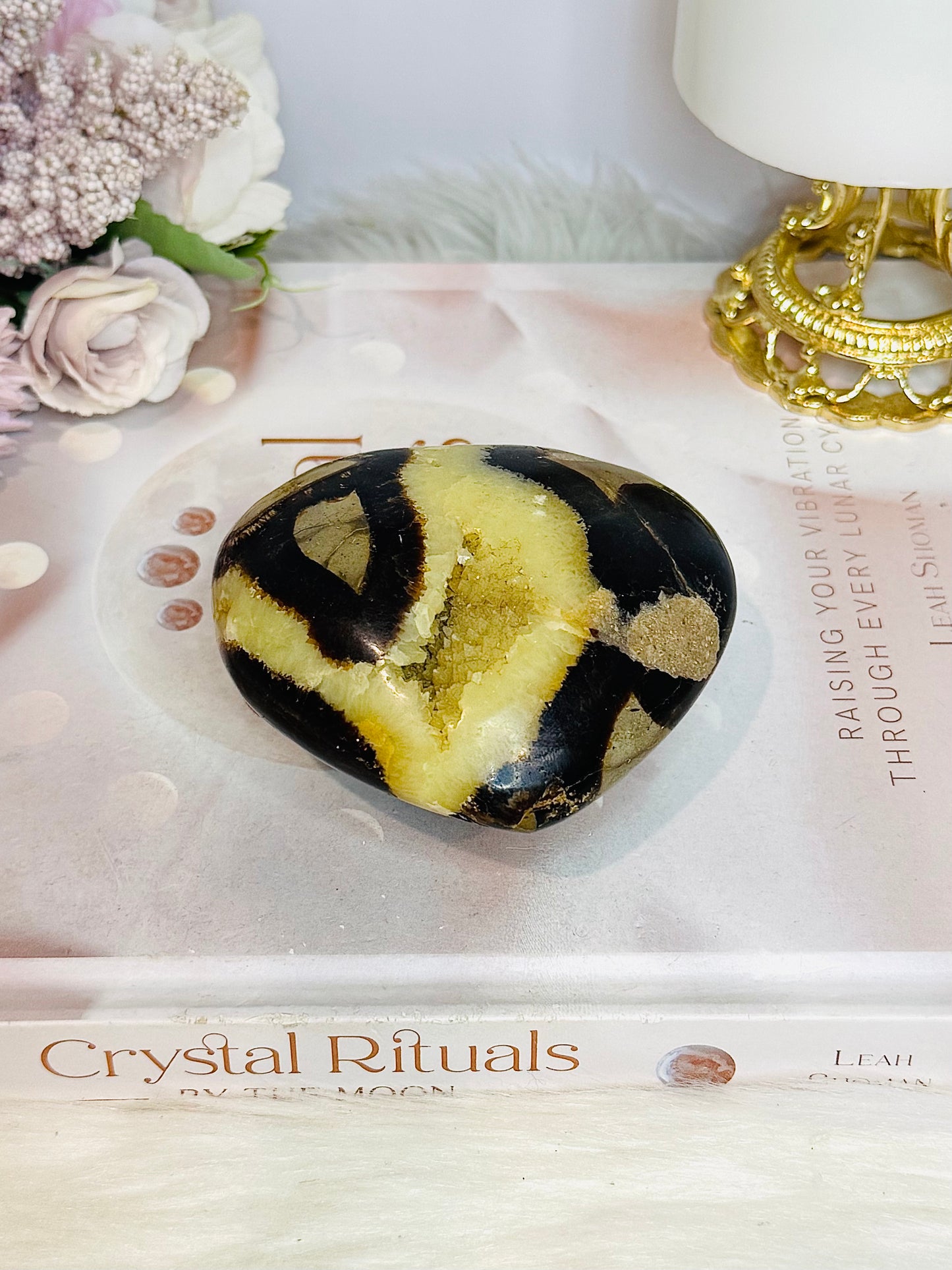 Chunky Septarian Druzy Heart 256g