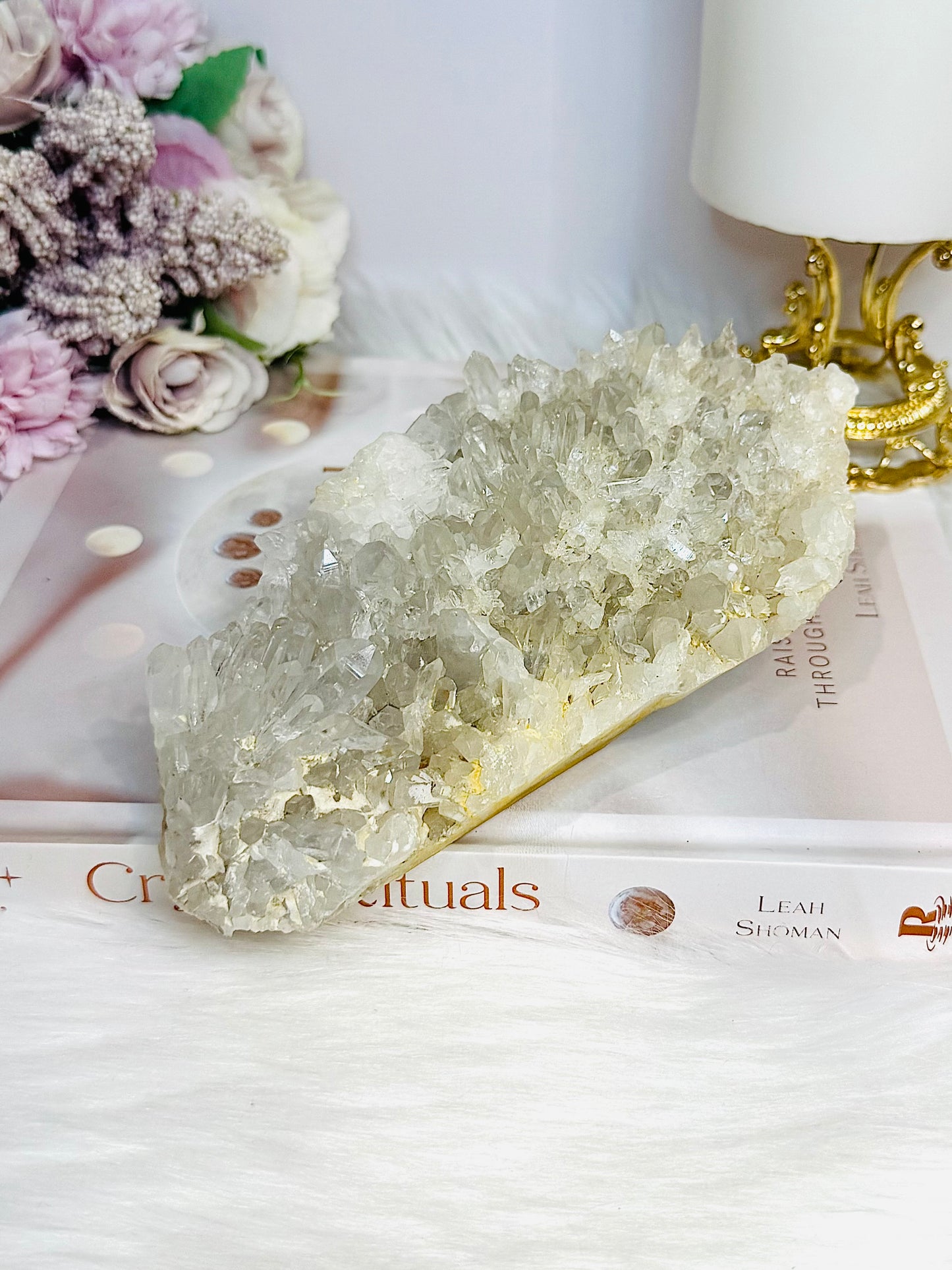 Natural Large Clear Quartz Cluster Specimen 16cm 592g