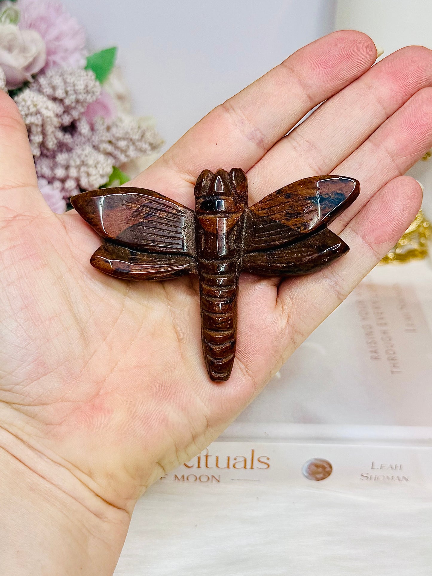 Jasper Carved Dragonfly 6.5cm