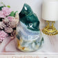 Large High Grade Ocean Jasper Carved Flame | Freeform 1.06KG 15cm