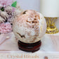 Large Pink Amethyst Druzy Sphere on Stand 816cm