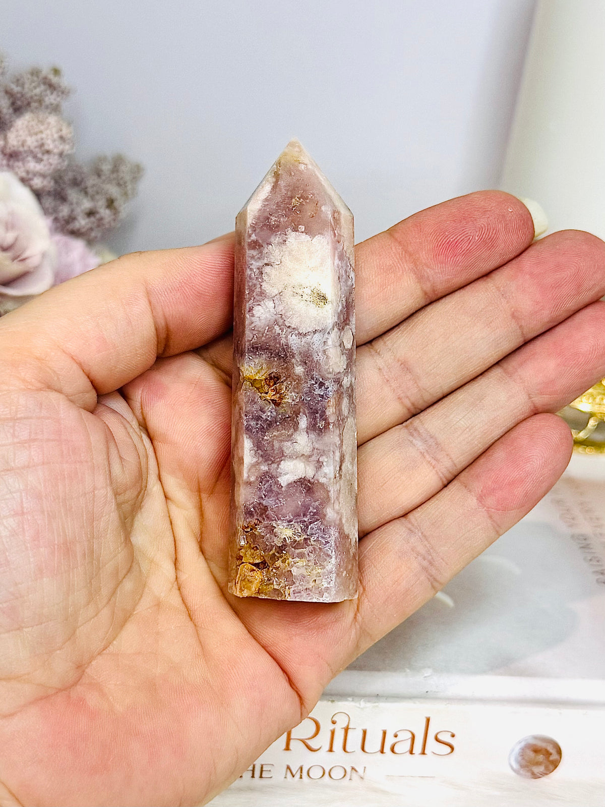 Pink Amethyst Druzy Tower 8cm