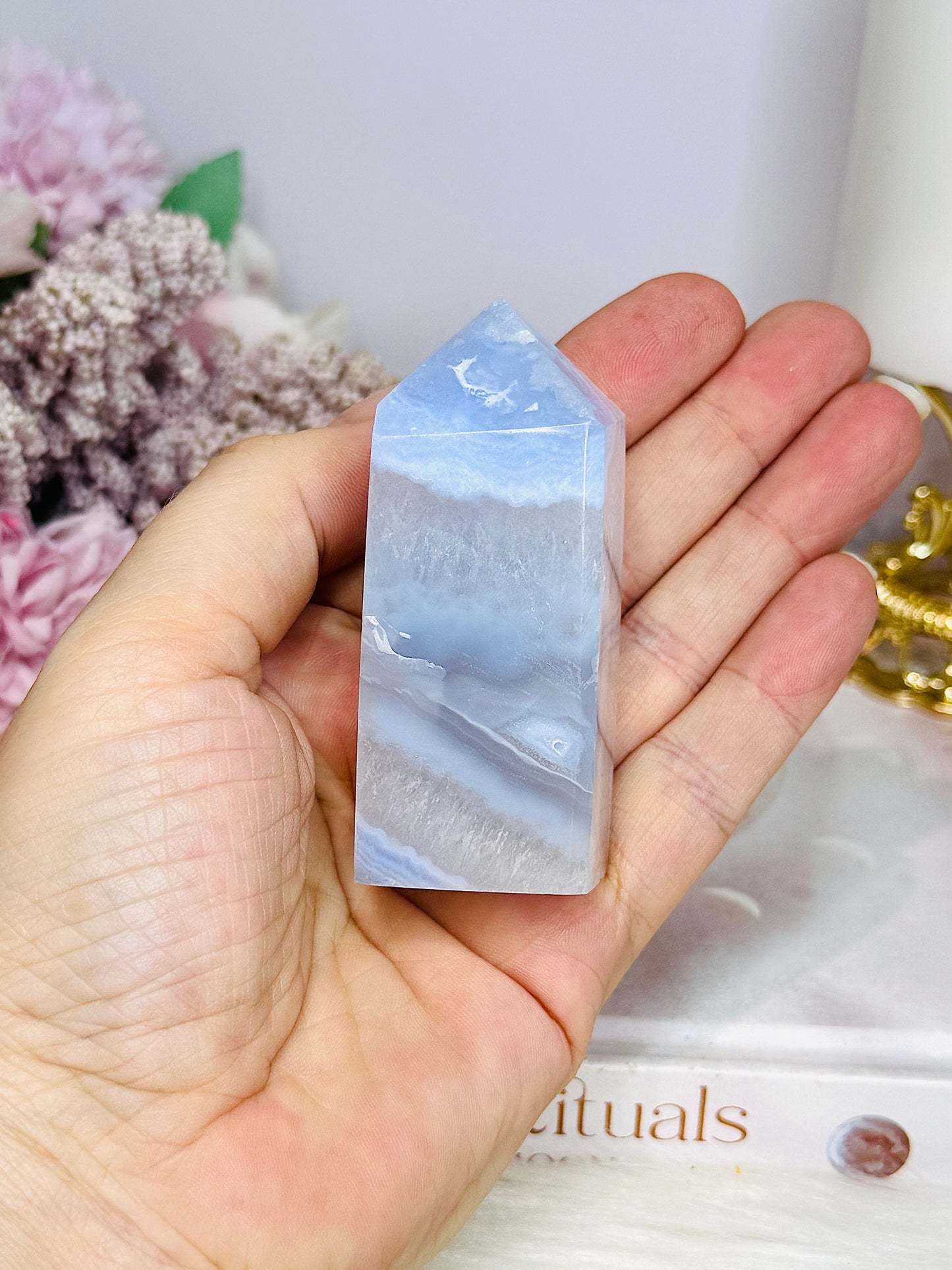 Blue Lace Agate Tower 7.5cm