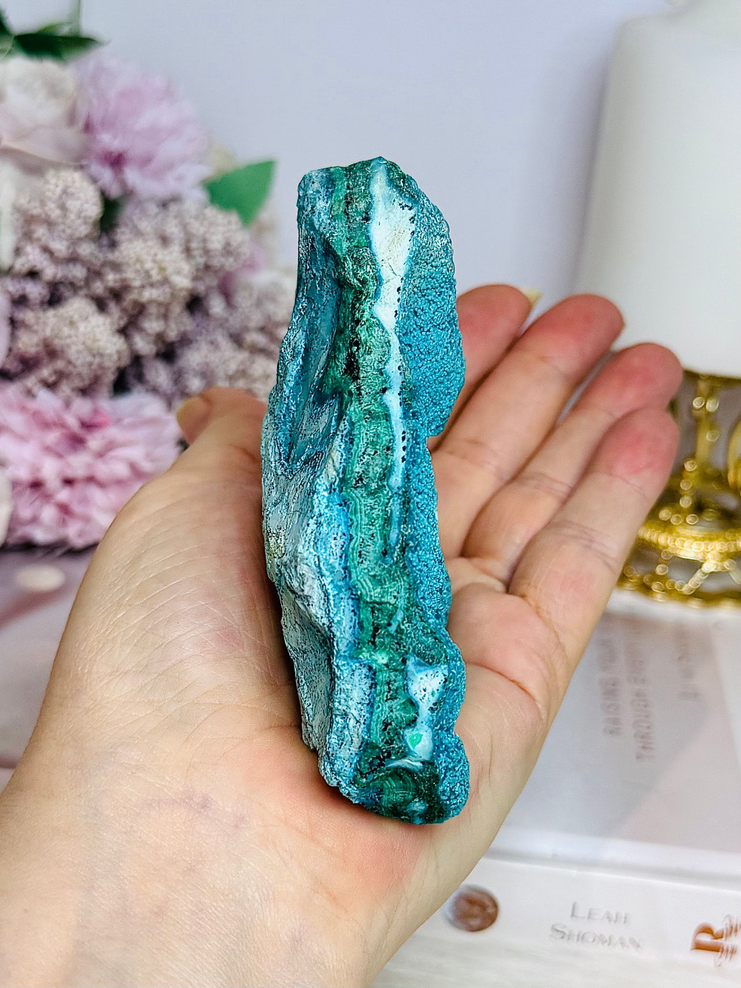 Large Malachite | Chrysocolla Polished Natural Freeform 9cm 232g