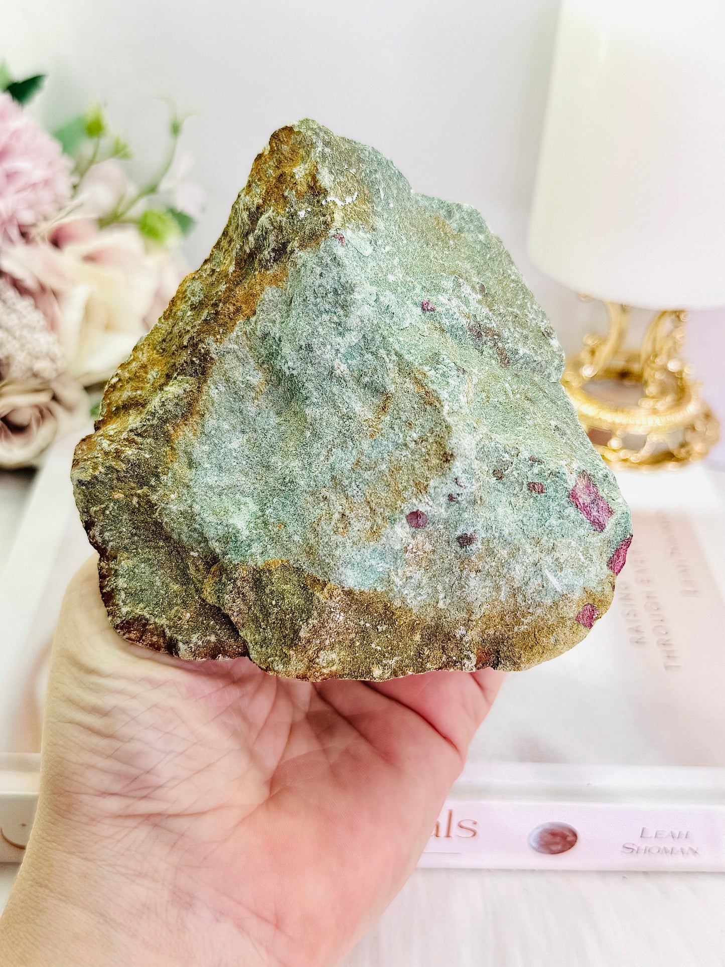 Raw Natural 712 Ruby Fuchsite Specimen