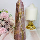 Natural Lepidolite Large 19.5cm Obelisk | Tower From Brazil with Natural Lines