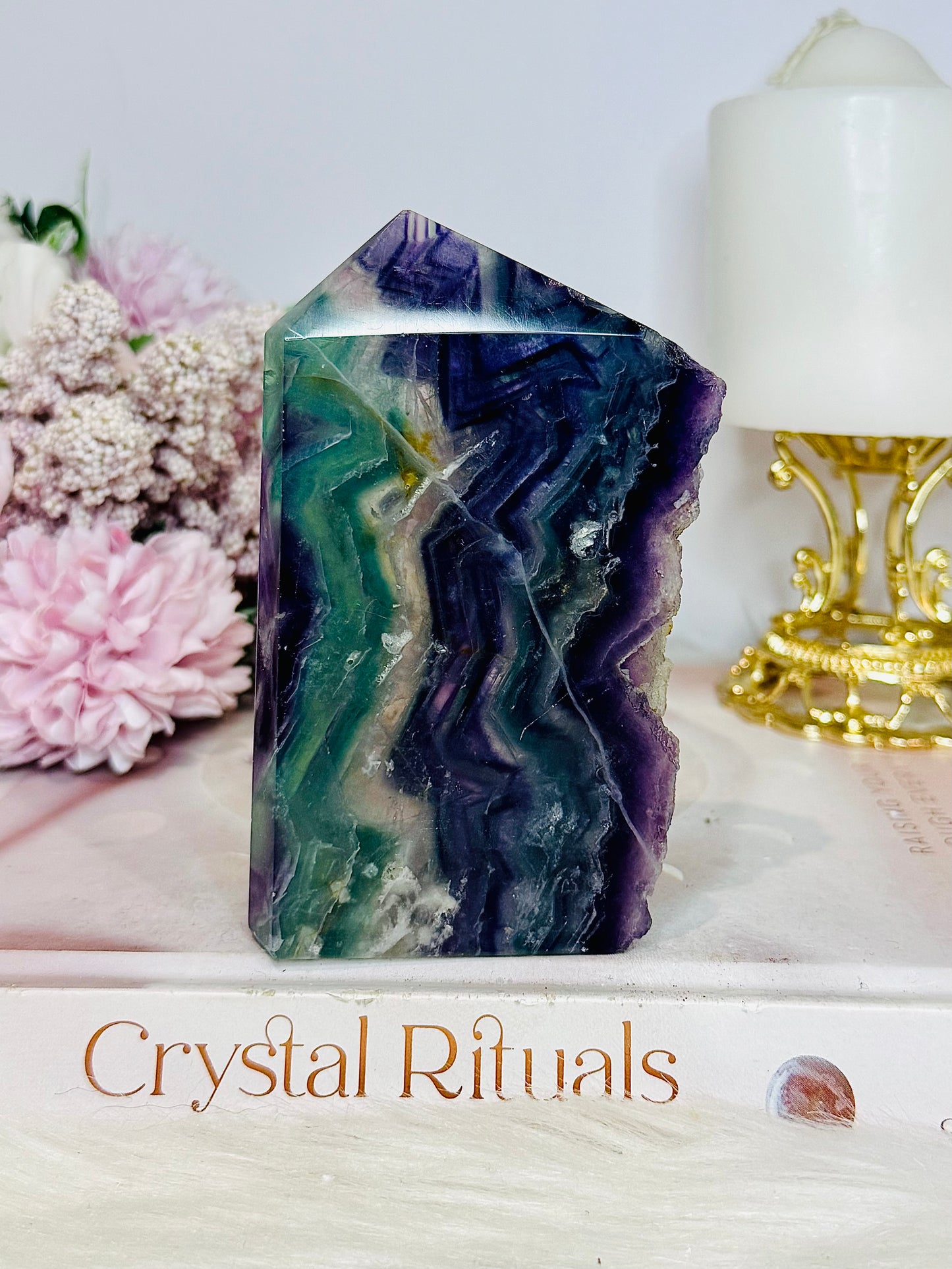 Rainbow Fluorite Polished Slab | Tower 273g