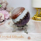 Large Crazy Lace Agate Sphere on Stand 378g