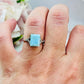 Enlighten & Heal ~ Stunning Silver Plated Adjustable Larimar Ring In Organza Bag