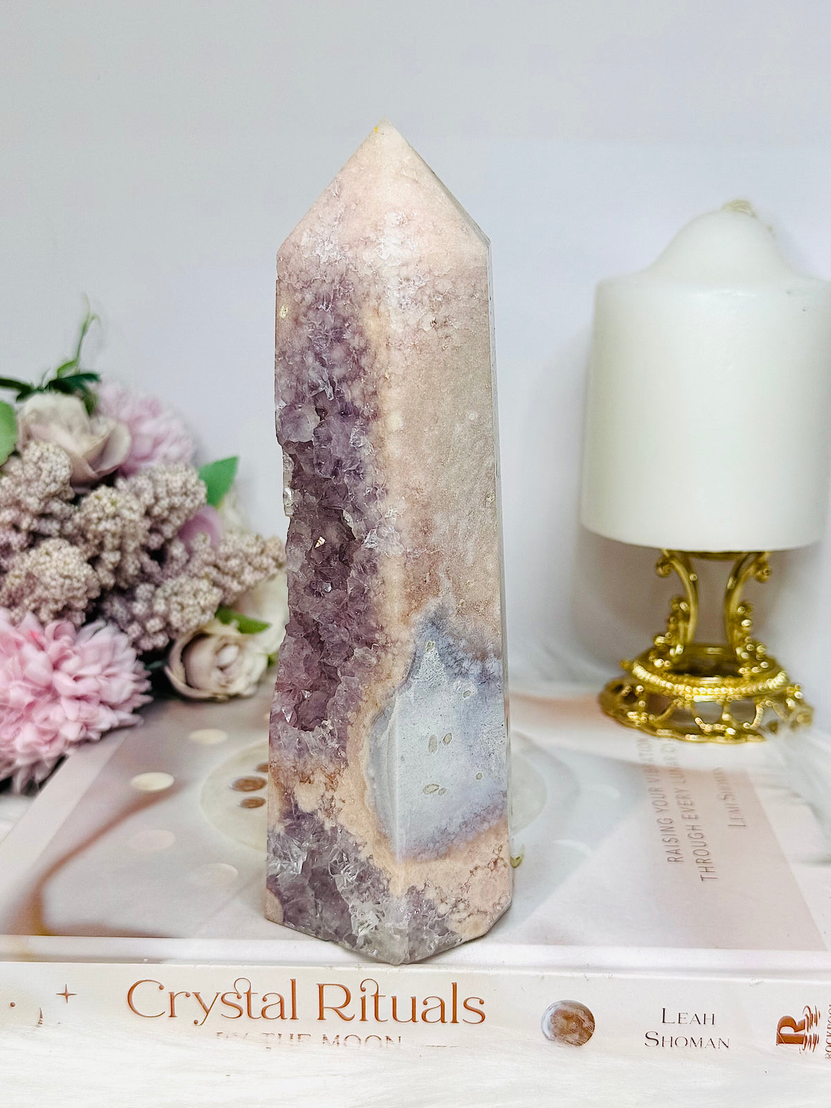 Large Pink Amethyst Druzy Tower 17.5cm 753g
