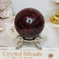 Red Jasper Sphere on Stand 309g