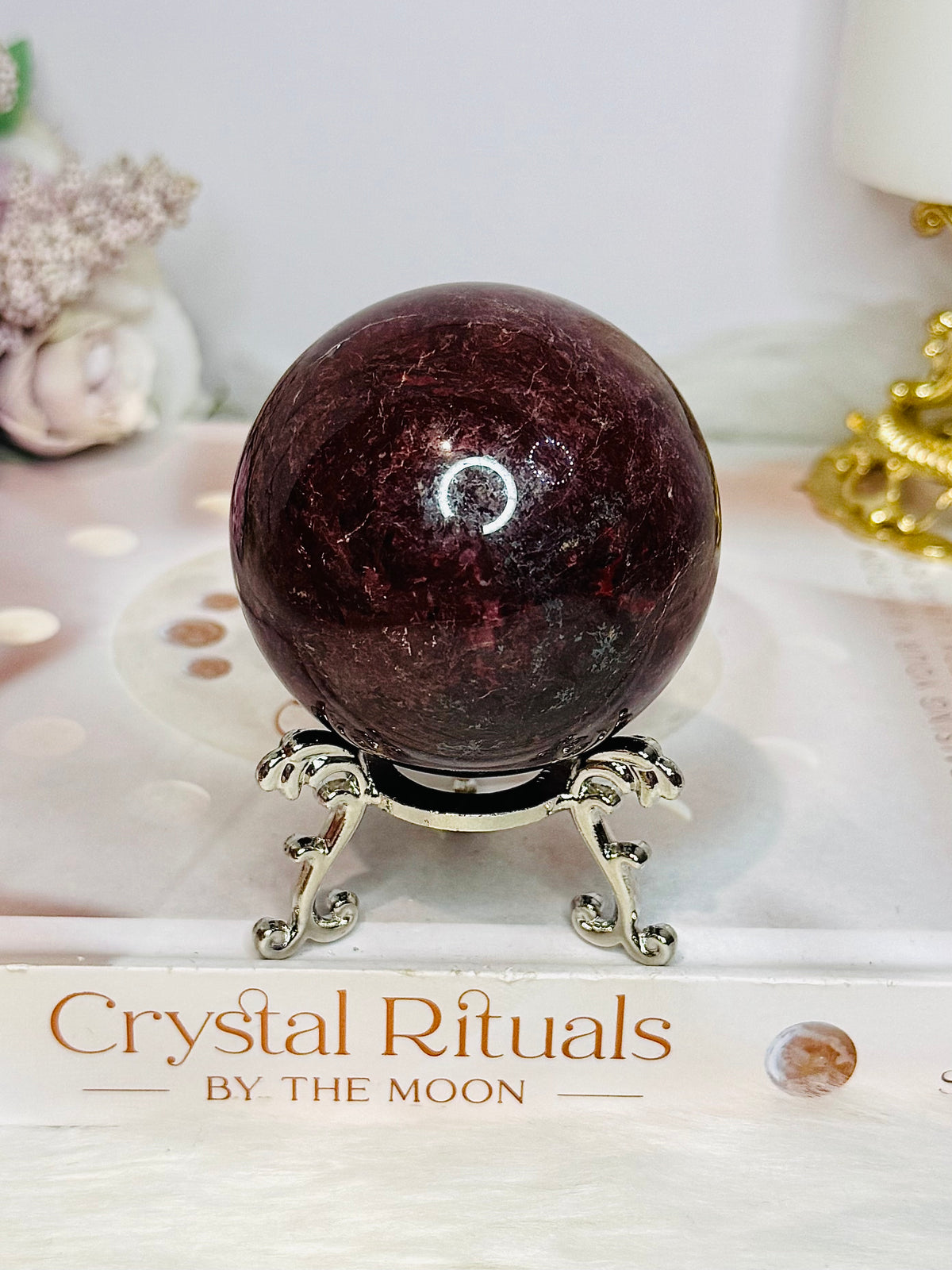 Red Jasper Sphere on Stand 309g