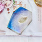 Beautiful Angel Aura Druzy Agate Coffin 9cm