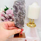 Natural Zeolite Slab | Slice on Rose Gold Stand 16cm From Brazil