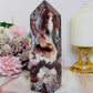 High Grade Druzy Mexican Lace Agate Chunky Tower 635g 16cm