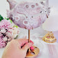 Wowww!!!!! Absolutely Incredible Large 20cm (Inc Stand) High Grade Pink Amethyst Cat Mask On Gold Stand