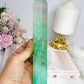Green Watermelon Fluorite Tower with Rainbows 21.5cm