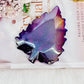 Stunning Aura Purple Quartz Leaf Carving 11cm