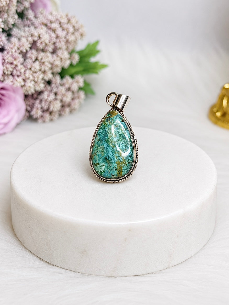 Chrysocolla Pendant In Gift Bag